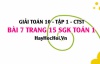Giải bài 7 trang 15 Toán 10 tập 1 SGK Chân trời sáng tạo